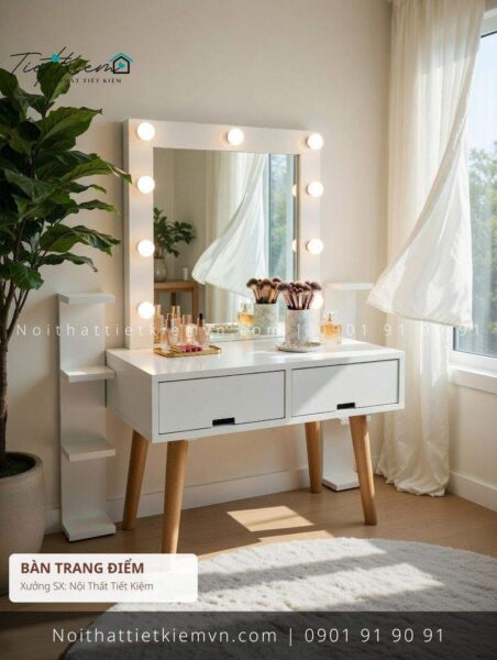 99+ mẫu bàn trang điểm có kéo nhà phố giá rẻ 1 Bàn Trang Điểm Nội Thất Tiết Kiệm HCM