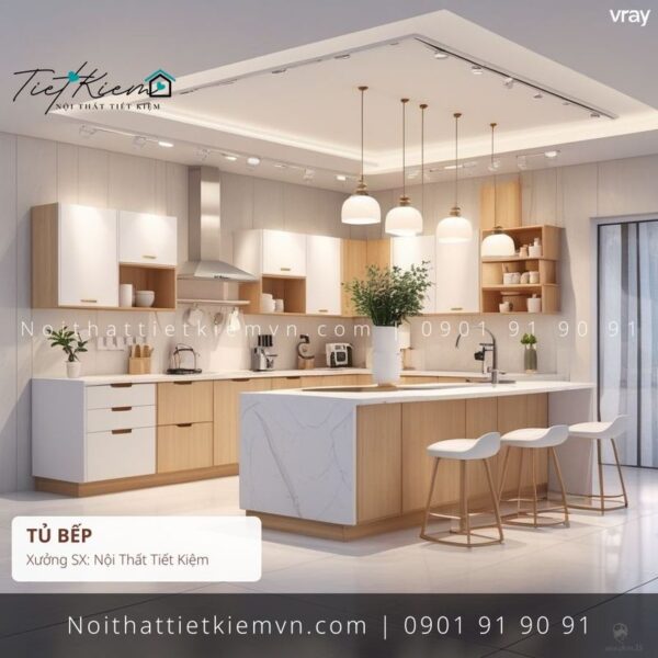 99 mẫu tủ bếp cánh lùa 2m4 giá rẻ 1 Tủ Bếp Nội Thất Tiết Kiệm HCM