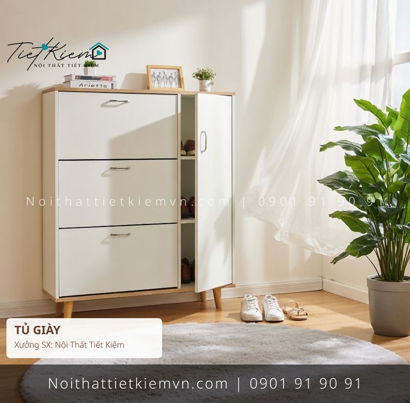 99+ mẫu tủ giầy có ghế Thủ Đức giá rẻ - Tủ Giày - Nội Thất Tiết Kiệm