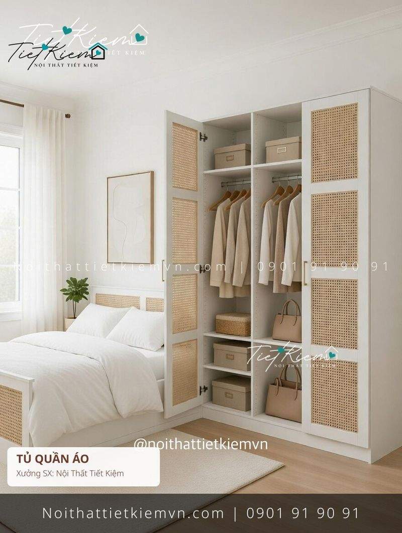 Tủ Quần Áo đẹp giá rẻ tại Nội Thất Tiết Kiệm HCM 99 mẫu tủ quần áo cánh mở nhỏ gọn cho khách sạn giá rẻ - Tủ Quần Áo - Nội Thất Tiết Kiệm