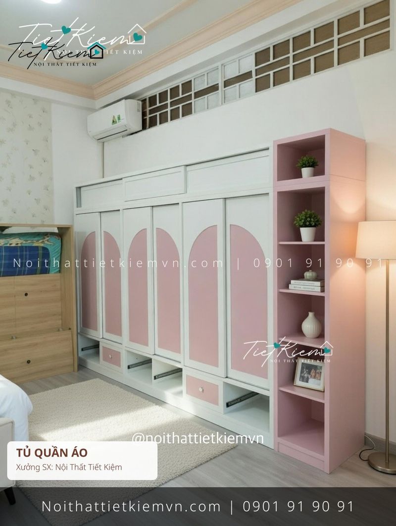 Tủ Quần Áo đẹp giá rẻ tại Nội Thất Tiết Kiệm HCM 99 mẫu tủ quần áo cửa mở quận 1 giá rẻ - Tủ Quần Áo - Nội Thất Tiết Kiệm