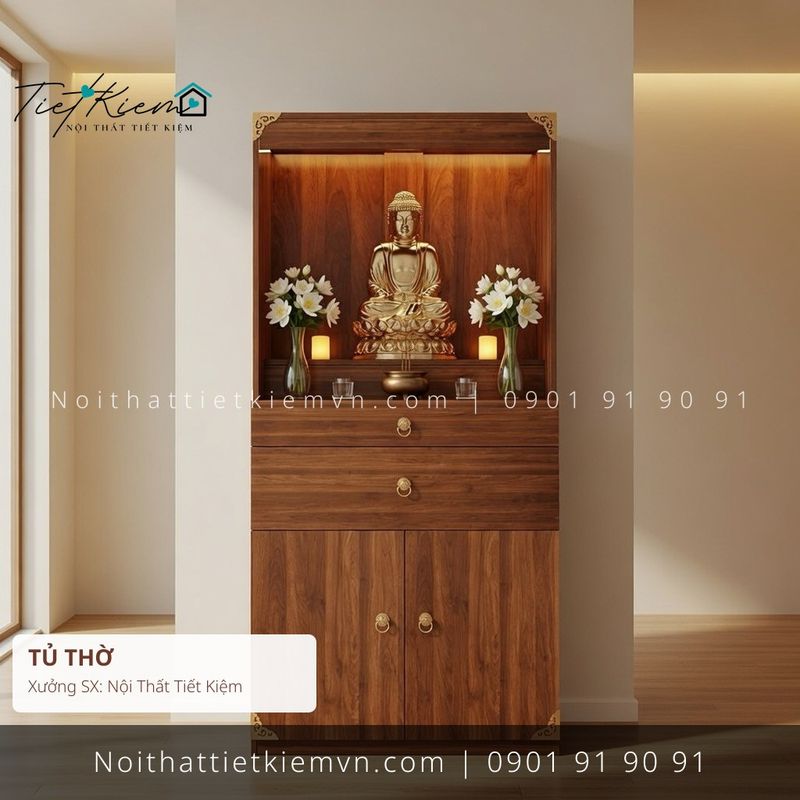 99+ tủ thờ đẹp hiện đại cho căn hộ giá rẻ - Tủ Thờ - Bàn Thờ - Nội Thất Tiết Kiệm