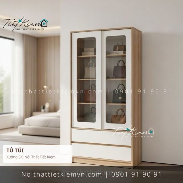 99+ tủ túi kính kéo dọc giá rẻ 1 Tủ Túi Nội Thất Tiết Kiệm HCM