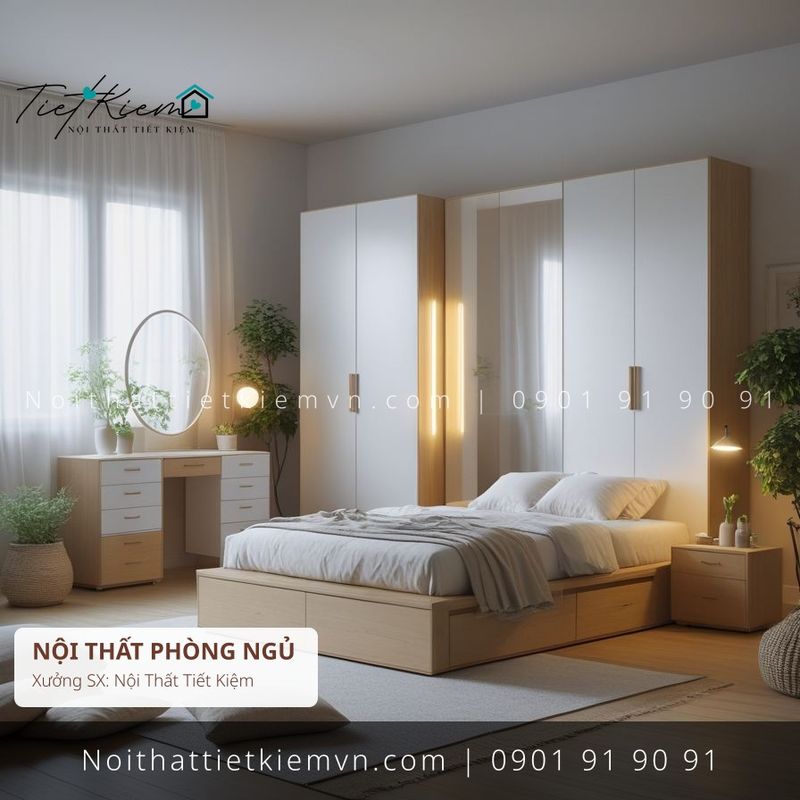 Giường Ngủ đẹp giá rẻ tại Nội Thất Tiết Kiệm HCM các mẫu giường decor Scandinavian giá rẻ - Giường Ngủ - Nội Thất Tiết Kiệm