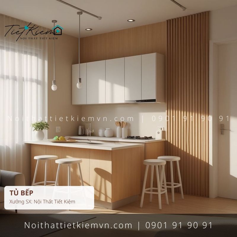 các mẫu thi công tủ bếp đẹp mini cao cấp giá rẻ - Thi Công Tủ Bếp - Nội Thất Tiết Kiệm