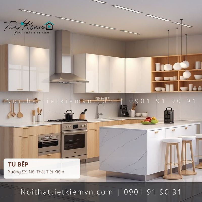 các mẫu tủ bếp cổ điển quận 2 giá rẻ - Tủ Bếp - Nội Thất Tiết Kiệm
