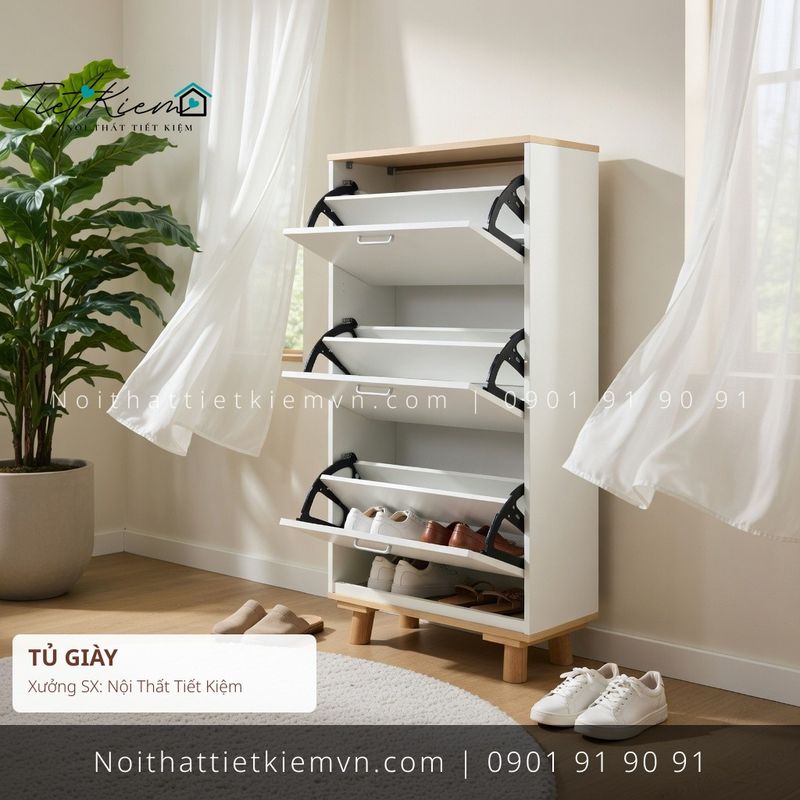 Tủ Giày đẹp giá rẻ tại Nội Thất Tiết Kiệm HCM các mẫu tủ giầy có gương quận 2 giá rẻ - Tủ Giày - Nội Thất Tiết Kiệm
