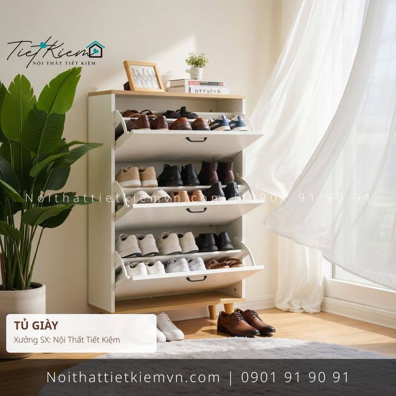 các mẫu tủ giầy cửa lùa decor đẽp giá rẻ - Tủ Giày - Nội Thất Tiết Kiệm