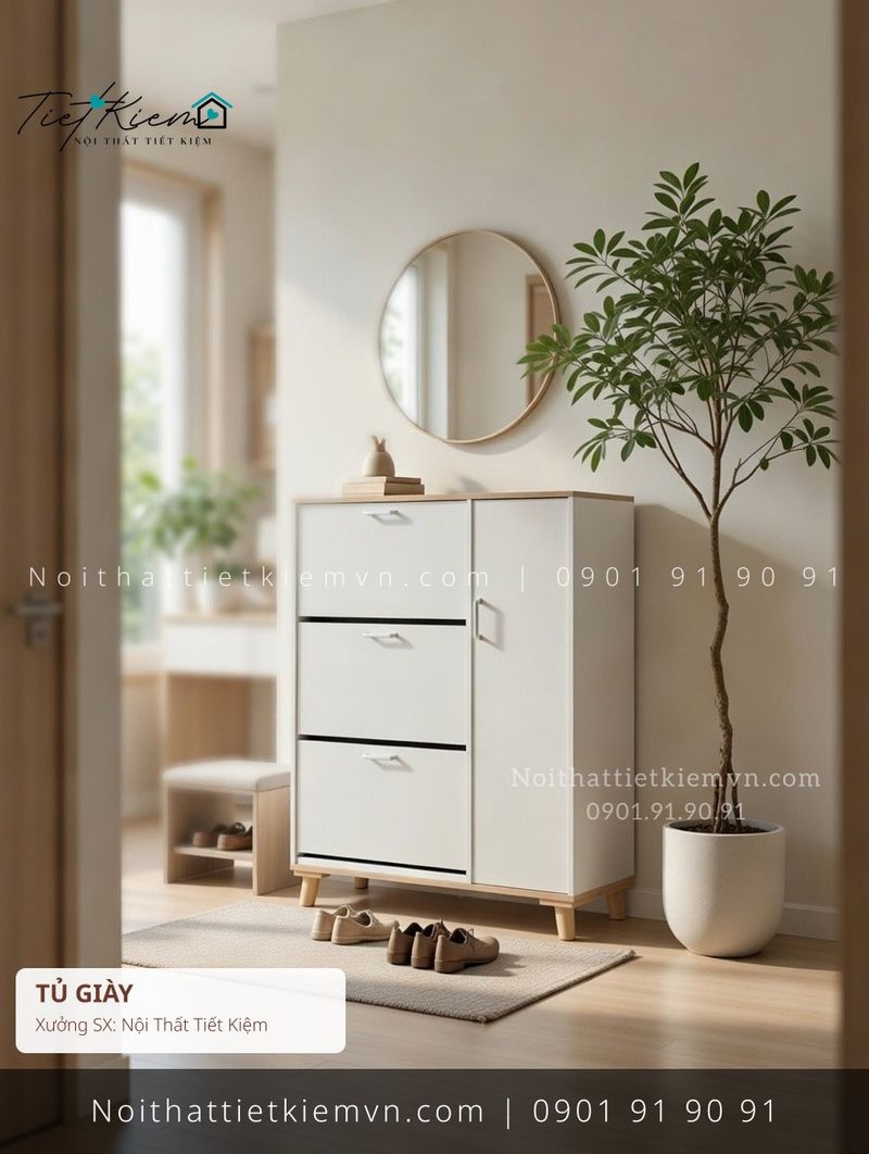 các mẫu tủ giầy cửa lùa decor đẽp giá rẻ - Tủ Giày - Nội Thất Tiết Kiệm