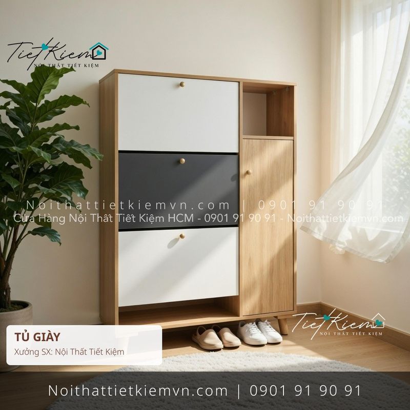 các mẫu tủ giầy cửa lùa decor đẽp giá rẻ - Tủ Giày - Nội Thất Tiết Kiệm