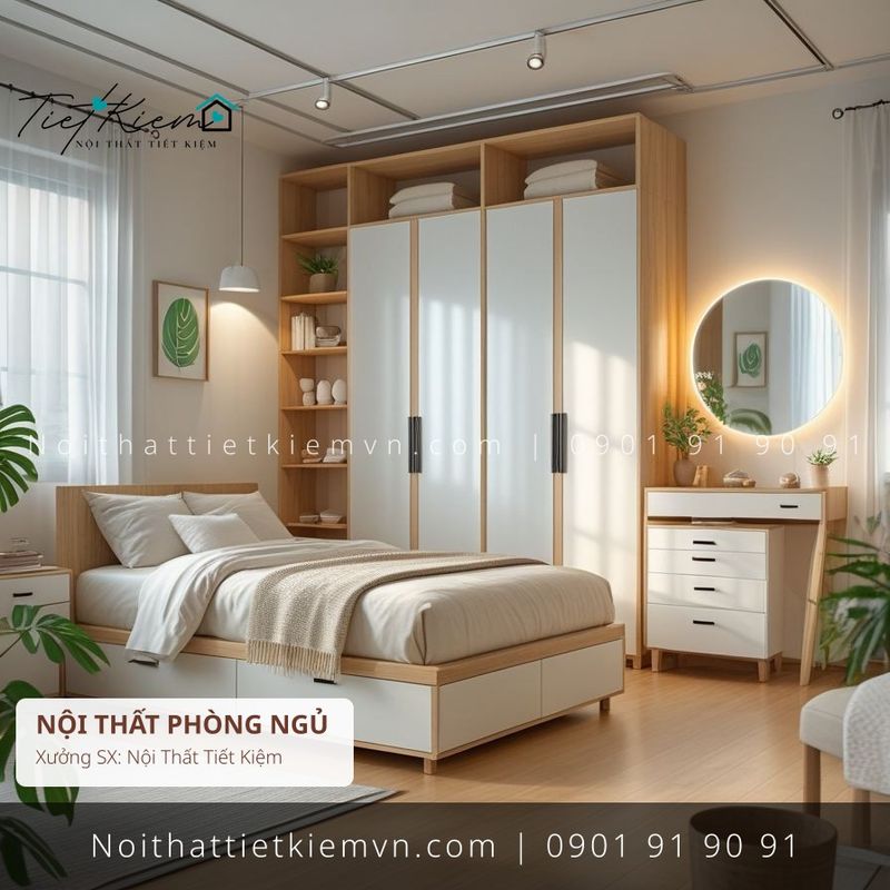 giường 1m8 mini HCM giá rẻ - Giường Ngủ - Nội Thất Tiết Kiệm