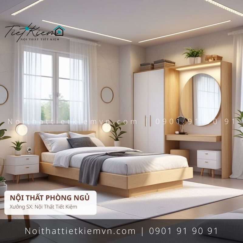 mẫu giường 2m sang trọng cho văn phòng giá rẻ - Giường Ngủ - Nội Thất Tiết Kiệm