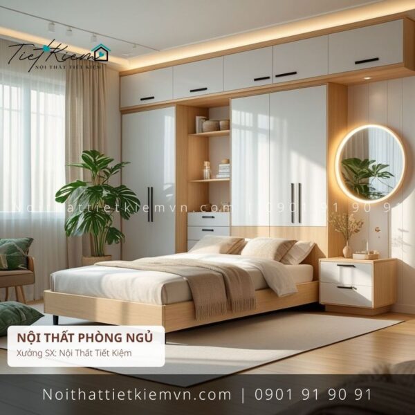 mẫu giường nhà phố đẽp giá rẻ 1 Giường Ngủ Nội Thất Tiết Kiệm HCM