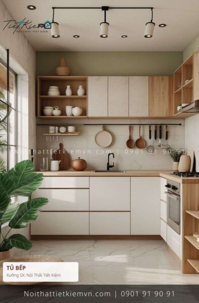 mẫu thi công tủ bếp uy tín decor hiện đại giá rẻ 1 Thi Công Tủ Bếp Nội Thất Tiết Kiệm HCM
