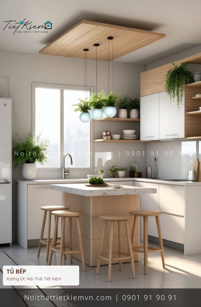 mẫu thi công tủ bếp uy tín decor hiện đại giá rẻ - Thi Công Tủ Bếp - Nội Thất Tiết Kiệm
