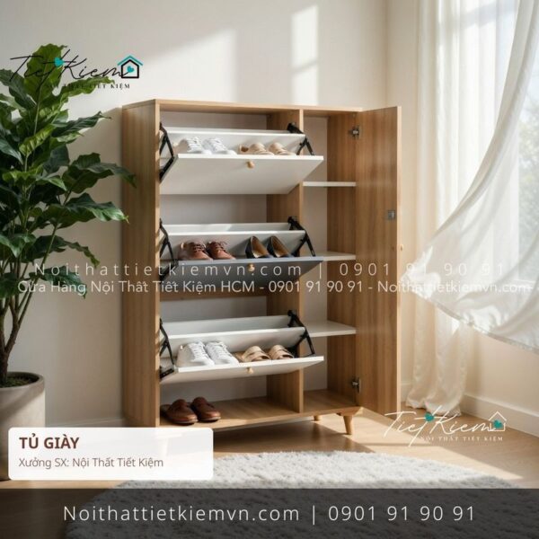 mẫu tủ giầy thông minh Nhật Bản hiện đại giá rẻ 1 Tủ Giày Nội Thất Tiết Kiệm HCM