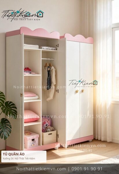 mẫu tủ quần áo hiện đại MDF hiện đại giá rẻ 1 Tủ Quần Áo Nội Thất Tiết Kiệm HCM