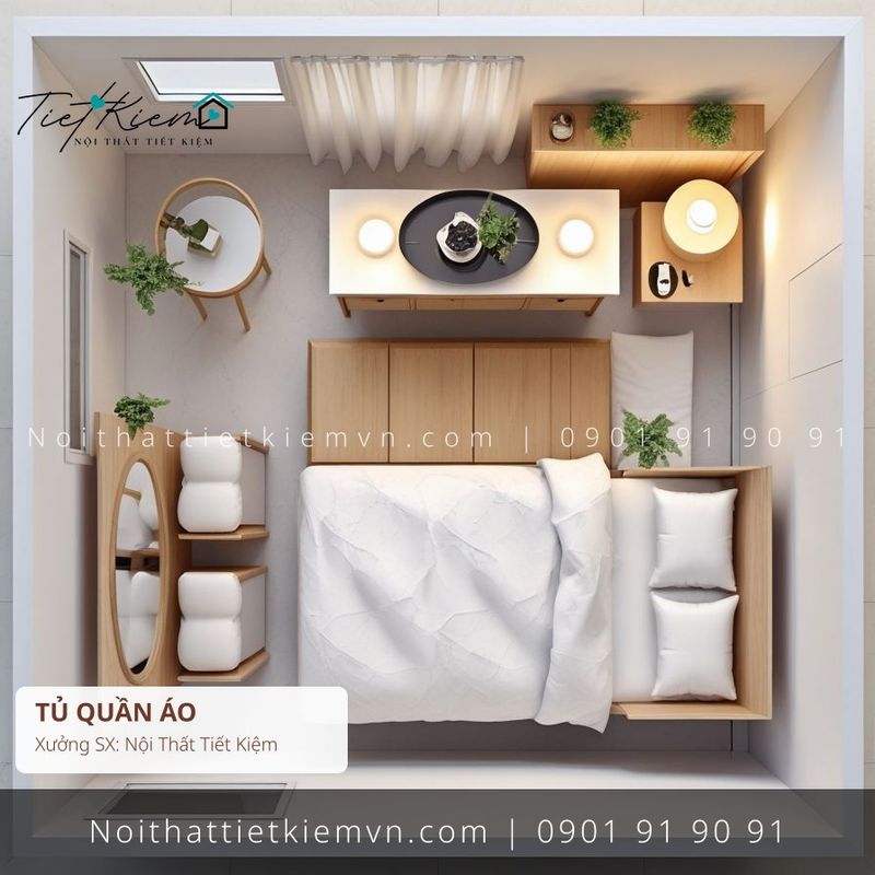 mẫu tủ quần áo thông minh lớn đẹp giá rẻ - Tủ Quần Áo - Nội Thất Tiết Kiệm