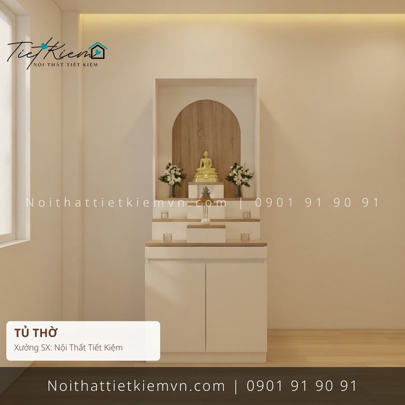 Tủ Thờ - Bàn Thờ đẹp giá rẻ tại Nội Thất Tiết Kiệm HCM mẫu tủ thờ cửa lùa đẽp cho căn hộ giá rẻ - Tủ Thờ - Bàn Thờ - Nội Thất Tiết Kiệm