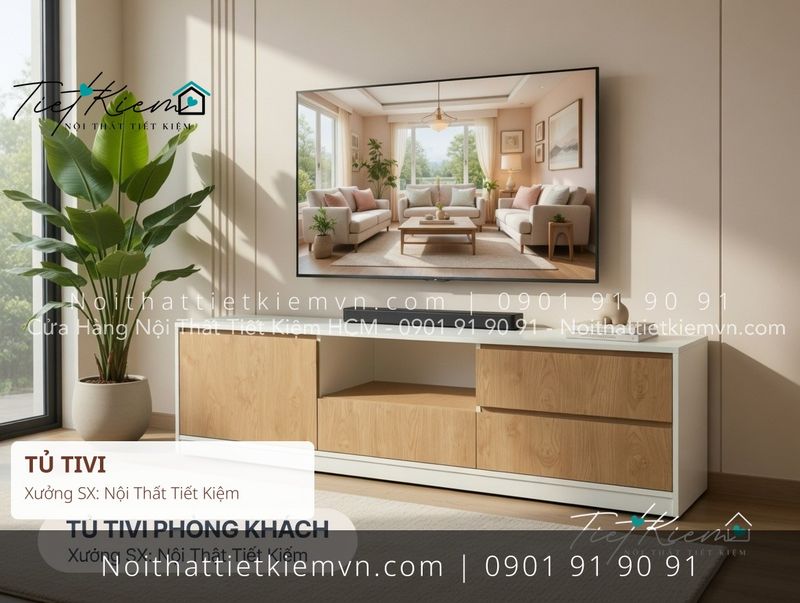 mẫu tủ tivi cao cấp đẽp cho khách sạn giá rẻ - Kệ Tủ Tivi - Nội Thất Tiết Kiệm