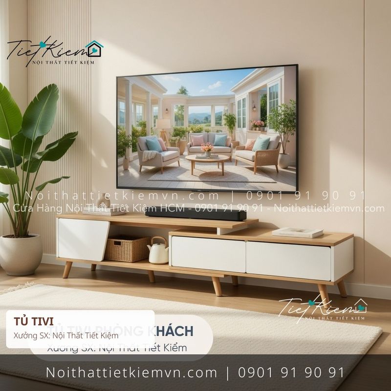 mẫu tủ tivi cao cấp đẽp cho khách sạn giá rẻ - Kệ Tủ Tivi - Nội Thất Tiết Kiệm