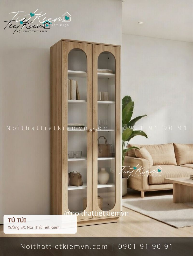 mẫu tủ túi kính có gương đẽp giá rẻ - Tủ Túi - Nội Thất Tiết Kiệm