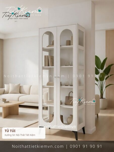 mẫu tủ túi kính xám hiện đại giá rẻ 1 Tủ Túi Nội Thất Tiết Kiệm HCM