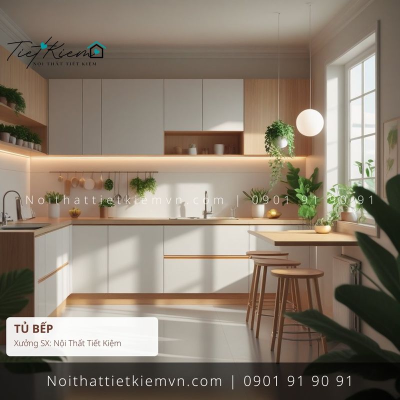 mua thi công tủ bếp đẹp biệt thự giá rẻ - Thi Công Tủ Bếp - Nội Thất Tiết Kiệm
