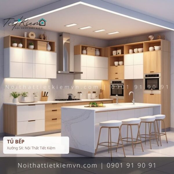 mua tủ bếp cổ điển tinh tế giá rẻ 1 Tủ Bếp Nội Thất Tiết Kiệm HCM