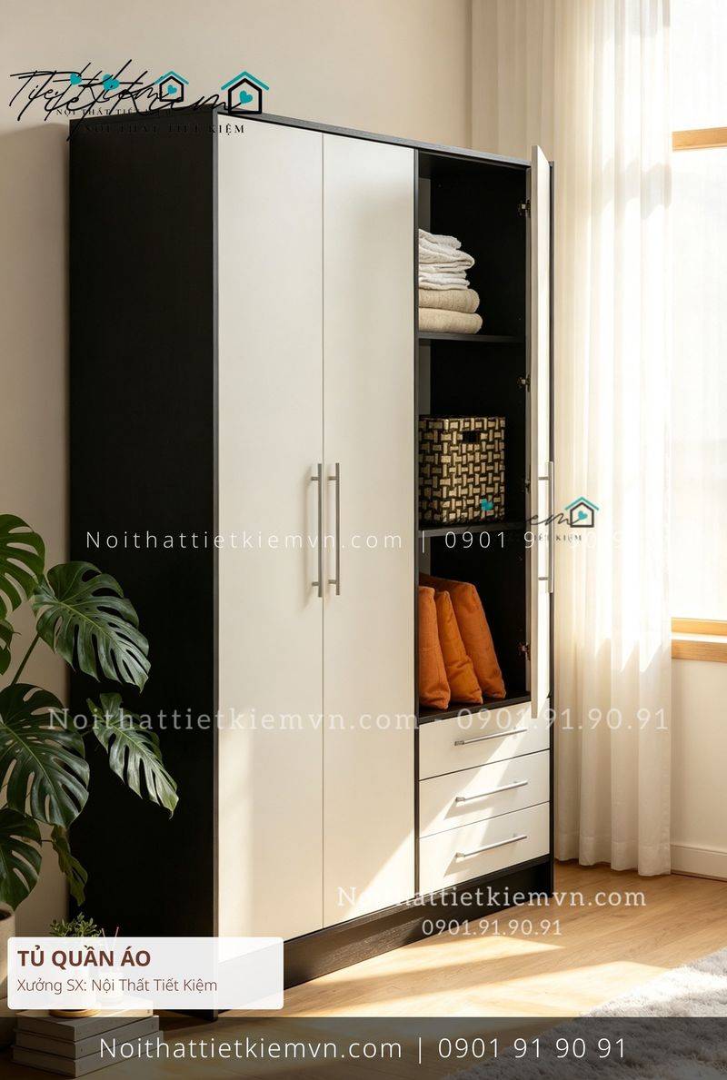 mua tủ quần áo giá rẻ quận 12 - Tủ Quần Áo - Nội Thất Tiết Kiệm