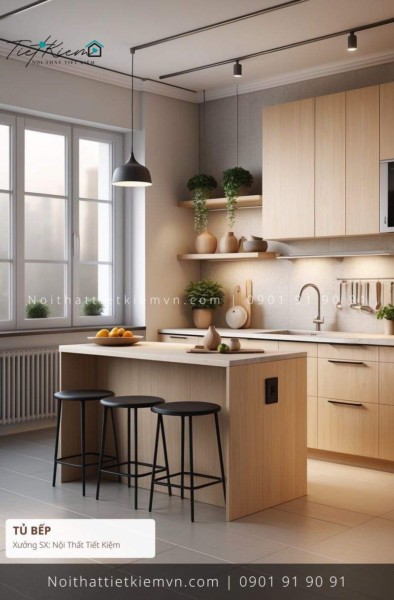 thi công tủ bếp nhanh kem đẹp giá rẻ - Thi Công Tủ Bếp - Nội Thất Tiết Kiệm