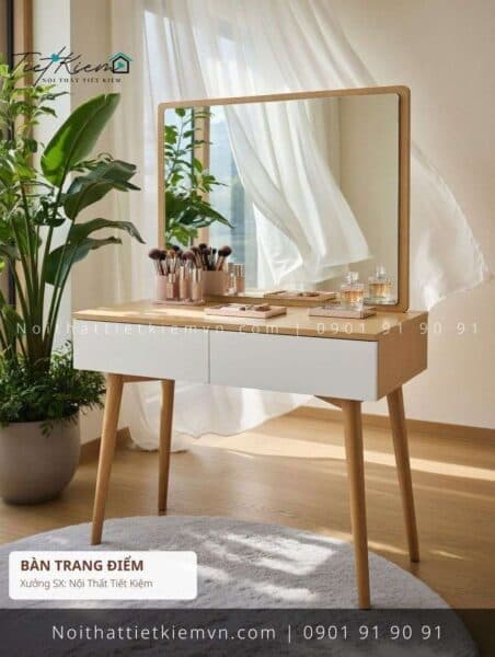 top 19 bàn trang điểm đa năng xám đẽp giá rẻ 1 Bàn Trang Điểm Nội Thất Tiết Kiệm HCM