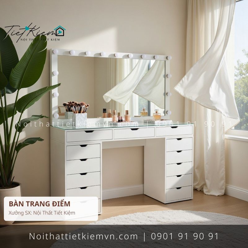 top 19 các mẫu bàn trang điểm sang trọng HCM giá rẻ - Bàn Trang Điểm - Nội Thất Tiết Kiệm