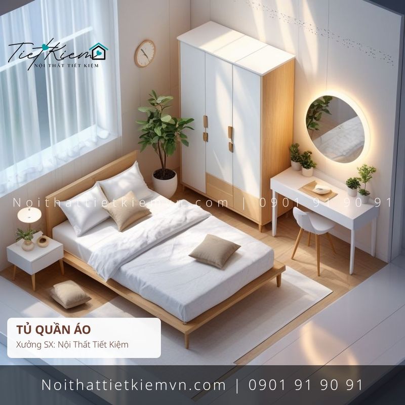 top 19 các mẫu tủ quần áo cao cấp Tân Bình giá rẻ - Tủ Quần Áo - Nội Thất Tiết Kiệm