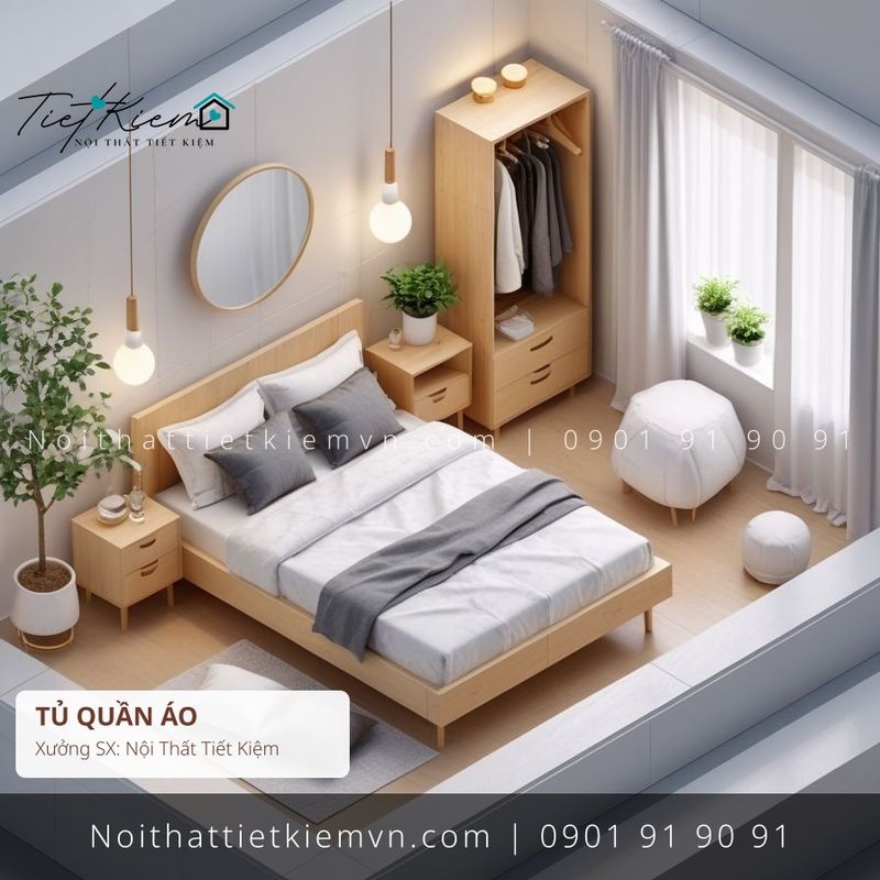 top 19 các mẫu tủ quần áo cao cấp Tân Bình giá rẻ - Tủ Quần Áo - Nội Thất Tiết Kiệm