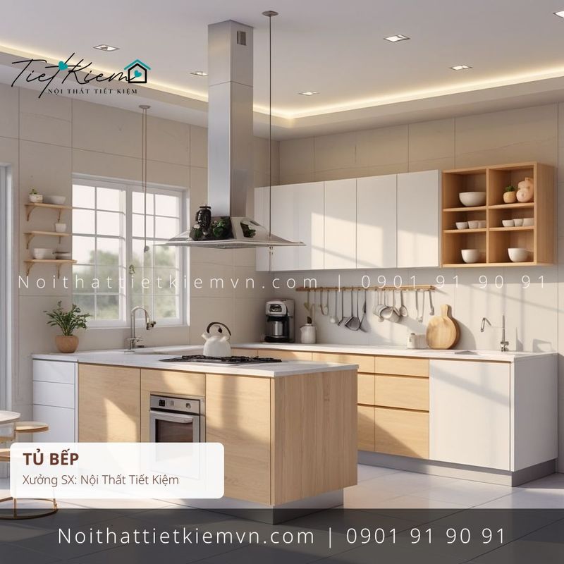 top 19 tủ bếp gỗ spa đẹp giá rẻ - Tủ Bếp - Nội Thất Tiết Kiệm