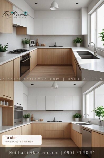 top 19 tủ bếp thông minh hiện đại giá rẻ 1 Tủ Bếp Nội Thất Tiết Kiệm HCM