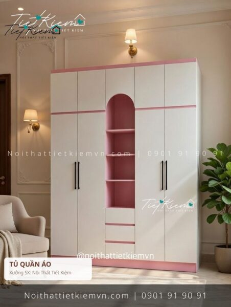 top 19 tủ quần áo cửa lùa gỗ cho nhà phố giá rẻ 1 Tủ Quần Áo Nội Thất Tiết Kiệm HCM