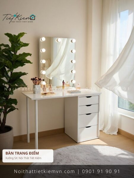 top 3 các mẫu bàn trang điểm có gương phòng khách giá rẻ 1 Bàn Trang Điểm Nội Thất Tiết Kiệm HCM