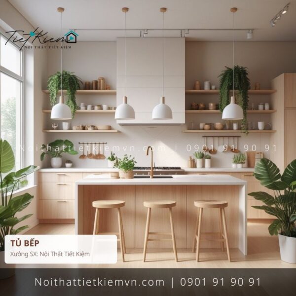 top 3 các mẫu thi công tủ bếp nhà phố Nhật Bản giá rẻ 1 Thi Công Tủ Bếp Nội Thất Tiết Kiệm HCM