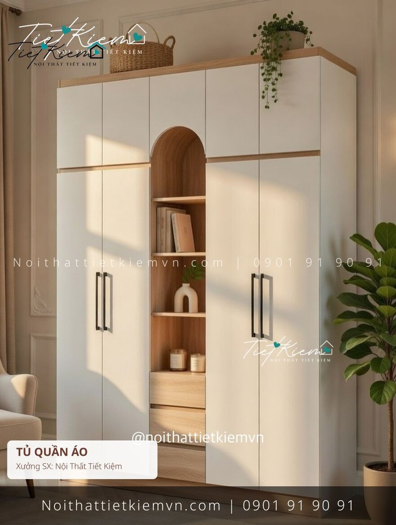 top 3 các mẫu tủ quần áo cao cấp màu trắng cho phòng khách giá rẻ - Tủ Quần Áo - Nội Thất Tiết Kiệm