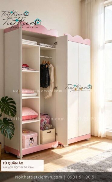 top 3 các mẫu tủ quần áo hiện đại sang trọng cho salon giá rẻ 1 Tủ Quần Áo Nội Thất Tiết Kiệm HCM