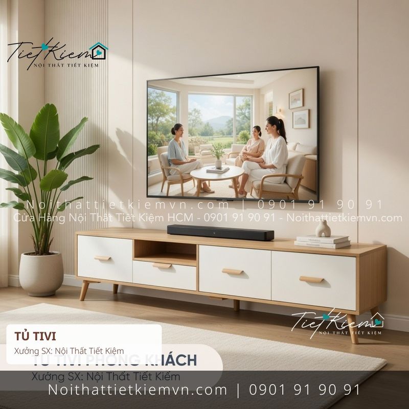 top 3 các mẫu tủ tivi treo tường Hóc Môn giá rẻ - Kệ Tủ Tivi - Nội Thất Tiết Kiệm