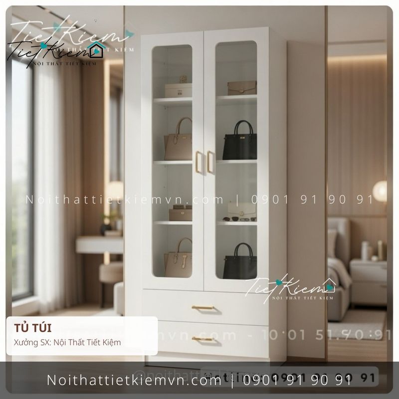 top 3 các mẫu tủ túi hiển thị gỗ cho showroom giá rẻ - Tủ Túi - Nội Thất Tiết Kiệm