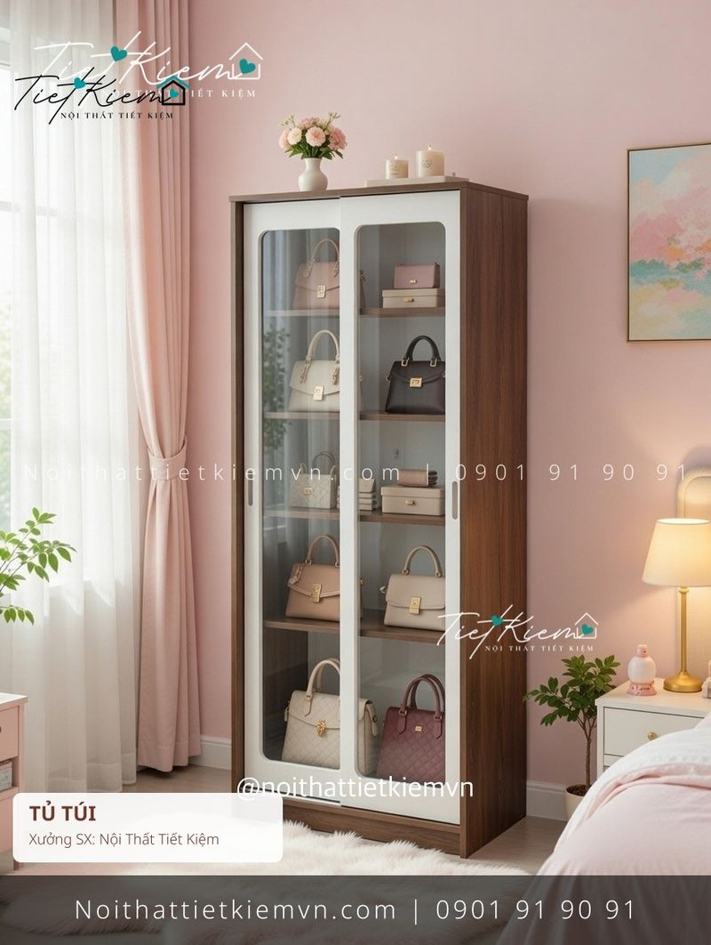 top 3 các mẫu tủ túi hiển thị gỗ cho showroom giá rẻ - Tủ Túi - Nội Thất Tiết Kiệm