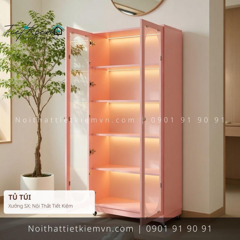 top 3 các mẫu tủ túi trưng bày ngang đẹp giá rẻ - Tủ Túi - Nội Thất Tiết Kiệm