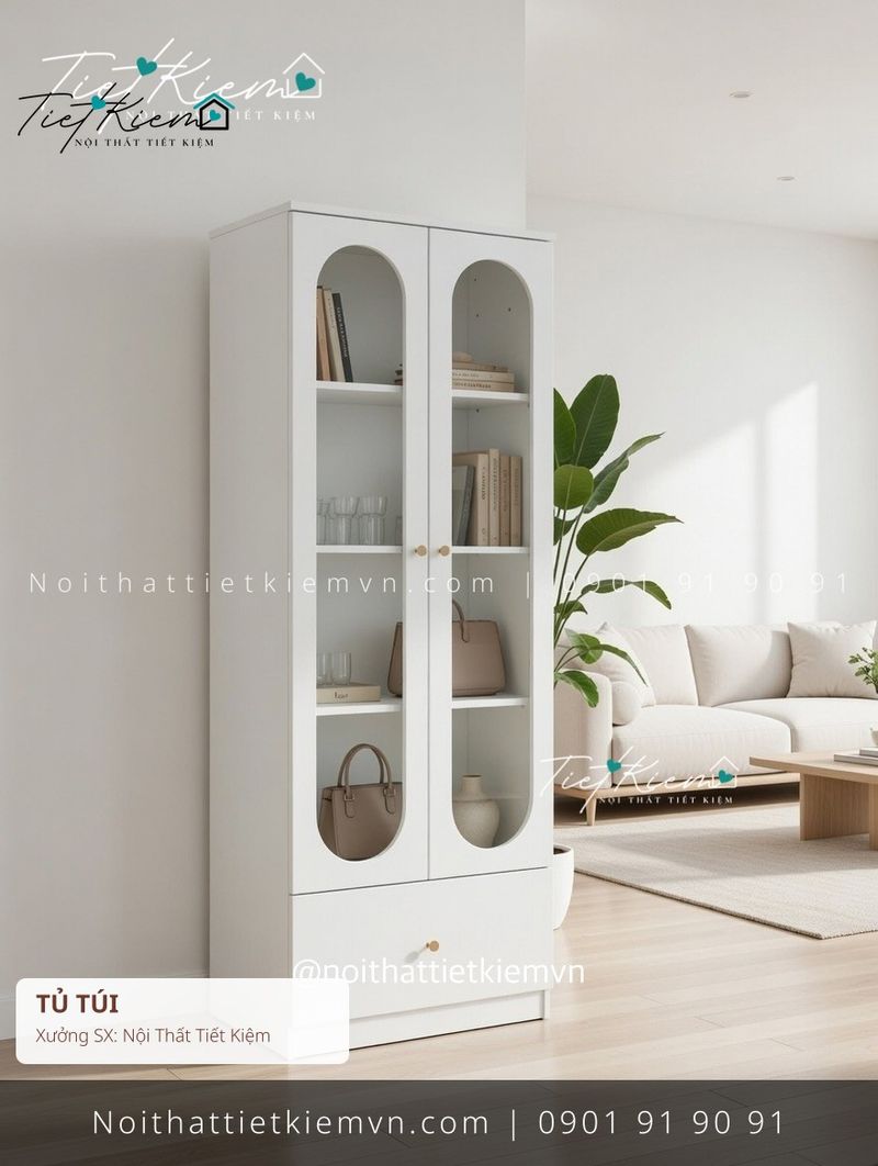 top 3 các mẫu tủ túi trưng bày ngang đẹp giá rẻ - Tủ Túi - Nội Thất Tiết Kiệm