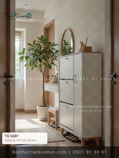 top 3 tủ giầy cánh lùa hiện đại cho gia đình giá rẻ 1 Tủ Giày Nội Thất Tiết Kiệm HCM