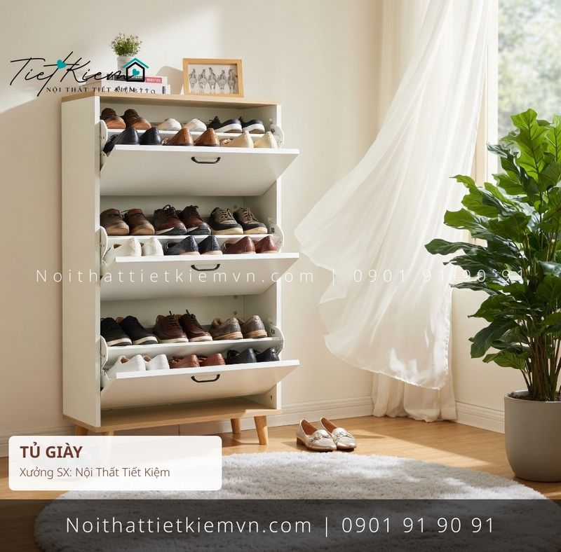 Tủ Giày đẹp giá rẻ tại Nội Thất Tiết Kiệm HCM top 3 tủ giầy thông minh homestay đẹp giá rẻ - Tủ Giày - Nội Thất Tiết Kiệm