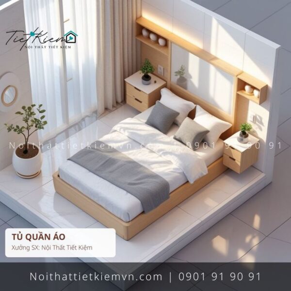 top 3 tủ quần áo đẹp Bình Thạnh giá rẻ 1 Tủ Quần Áo Nội Thất Tiết Kiệm HCM